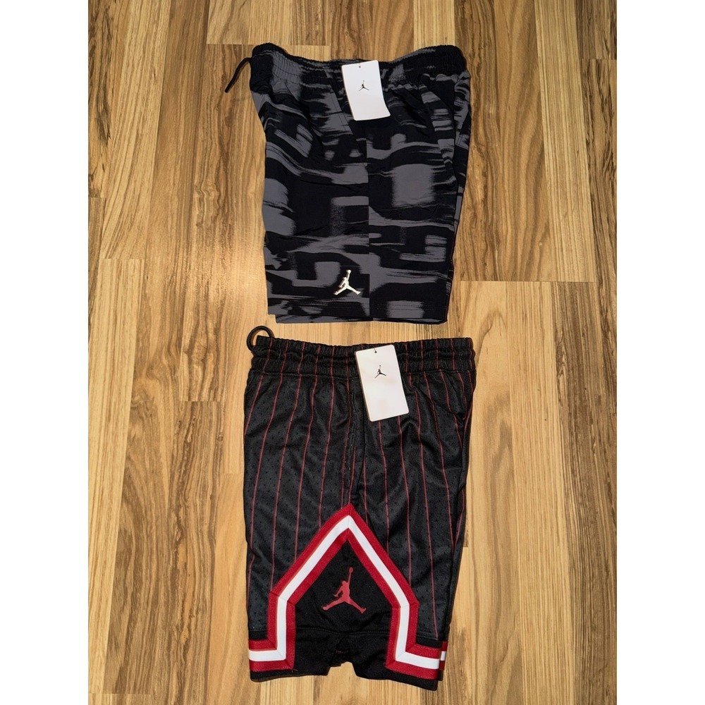 NEW Jordan Nike Boys Athletic Shorts Dri-fit Sz M Medium 10/12 10 12 Lot Of 2